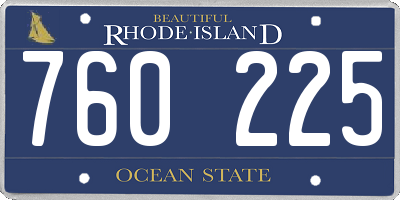 RI license plate 760225