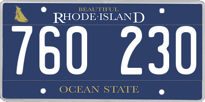RI license plate 760230