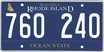 RI license plate 760240