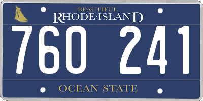 RI license plate 760241