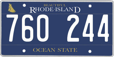 RI license plate 760244