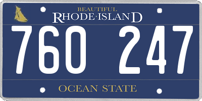 RI license plate 760247