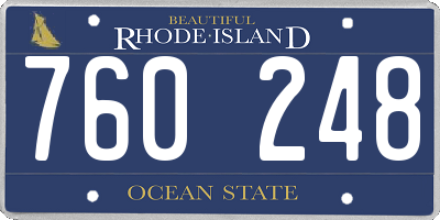 RI license plate 760248