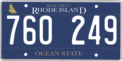 RI license plate 760249