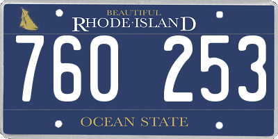 RI license plate 760253