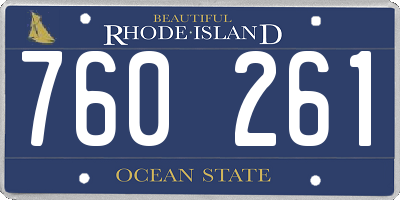 RI license plate 760261