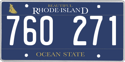 RI license plate 760271