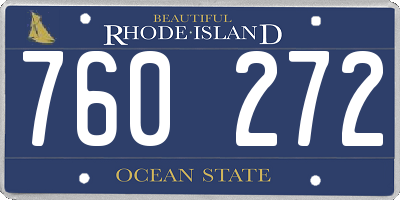 RI license plate 760272