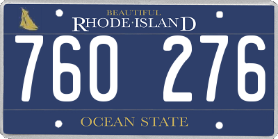 RI license plate 760276