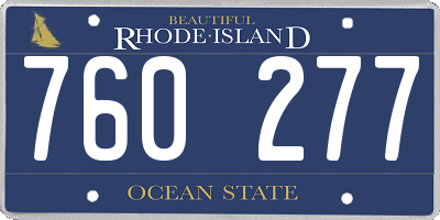RI license plate 760277
