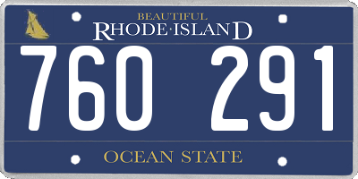 RI license plate 760291