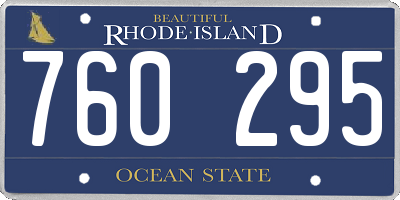 RI license plate 760295