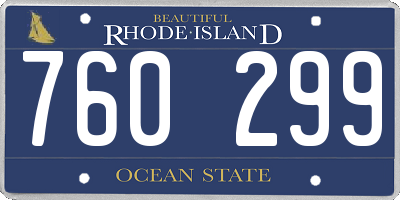 RI license plate 760299