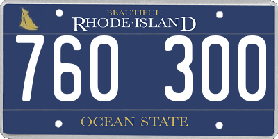 RI license plate 760300