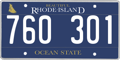 RI license plate 760301