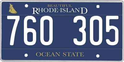 RI license plate 760305