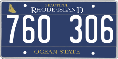 RI license plate 760306
