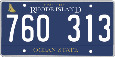 RI license plate 760313