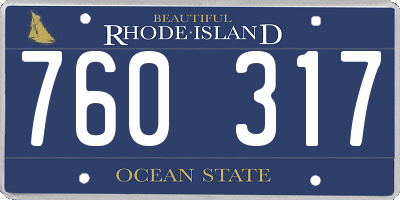RI license plate 760317