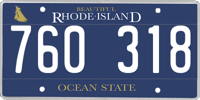 RI license plate 760318