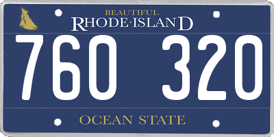 RI license plate 760320