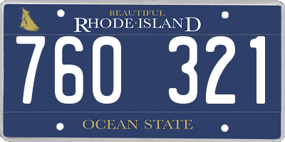 RI license plate 760321