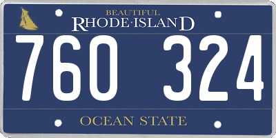 RI license plate 760324