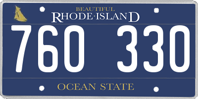 RI license plate 760330