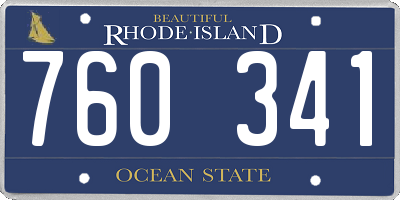 RI license plate 760341