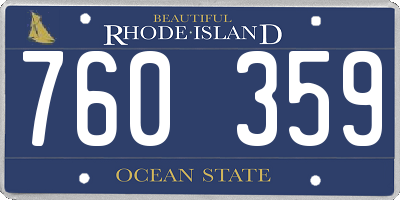 RI license plate 760359