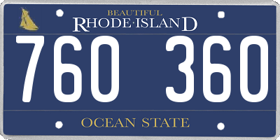 RI license plate 760360