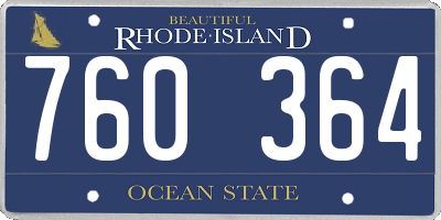 RI license plate 760364