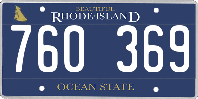RI license plate 760369