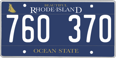 RI license plate 760370