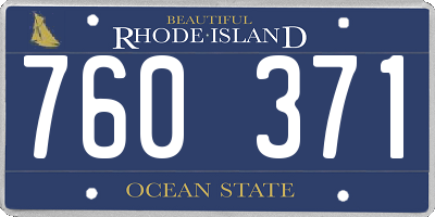 RI license plate 760371