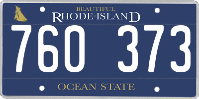 RI license plate 760373