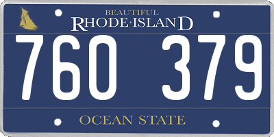 RI license plate 760379