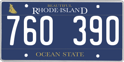 RI license plate 760390