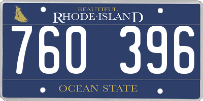 RI license plate 760396
