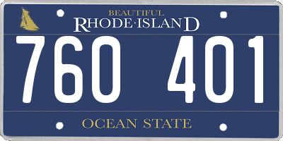 RI license plate 760401