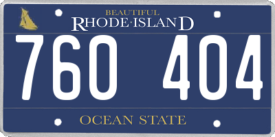 RI license plate 760404