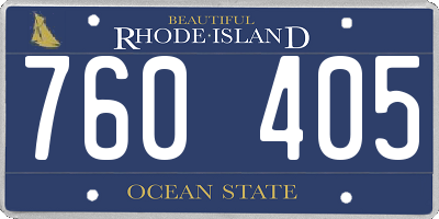 RI license plate 760405