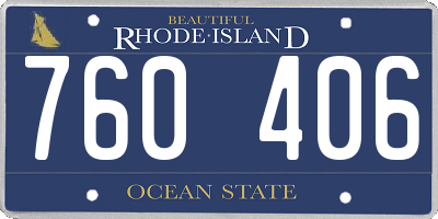 RI license plate 760406