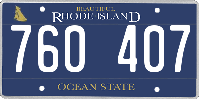 RI license plate 760407