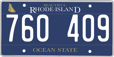 RI license plate 760409