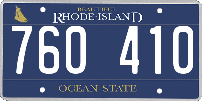 RI license plate 760410