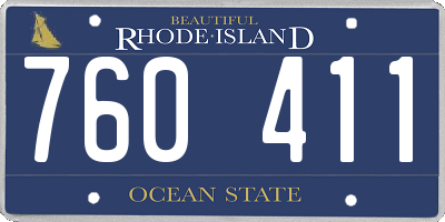 RI license plate 760411