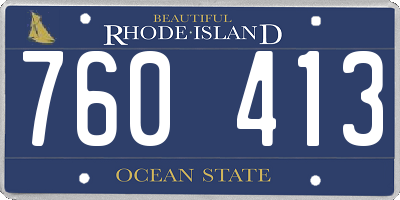 RI license plate 760413