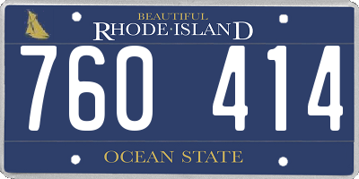 RI license plate 760414
