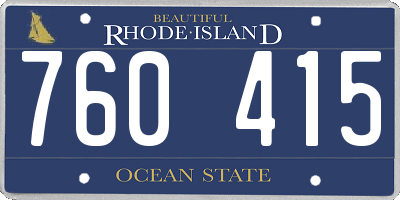 RI license plate 760415